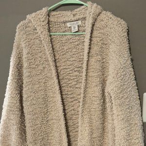 Rachel Zoe - Hooded Popcorn Sweater Size Medium